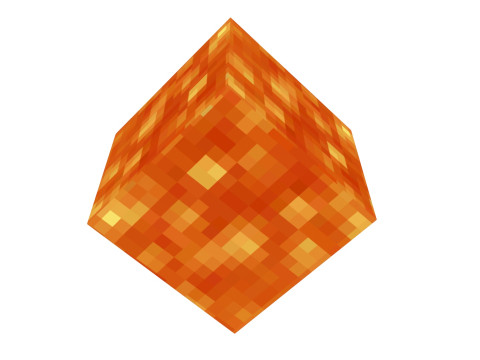 Minecraft Lava Modèle 3D