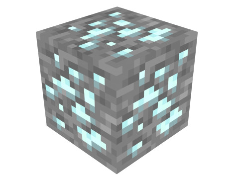 Minecraft Diamonds 3D मॉडल