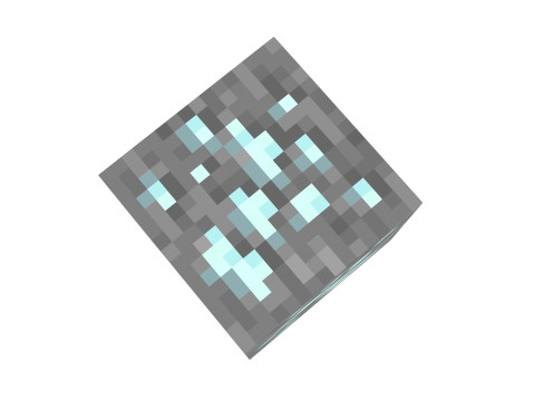 Minecraft Diamonds 3Dモデル