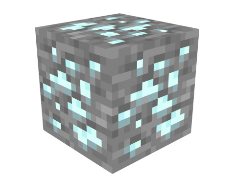 Minecraft Diamonds 3Dモデル