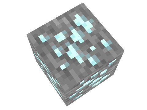 Minecraft Diamonds 3Dモデル