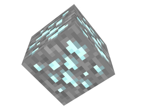 Minecraft Diamonds 3Dモデル