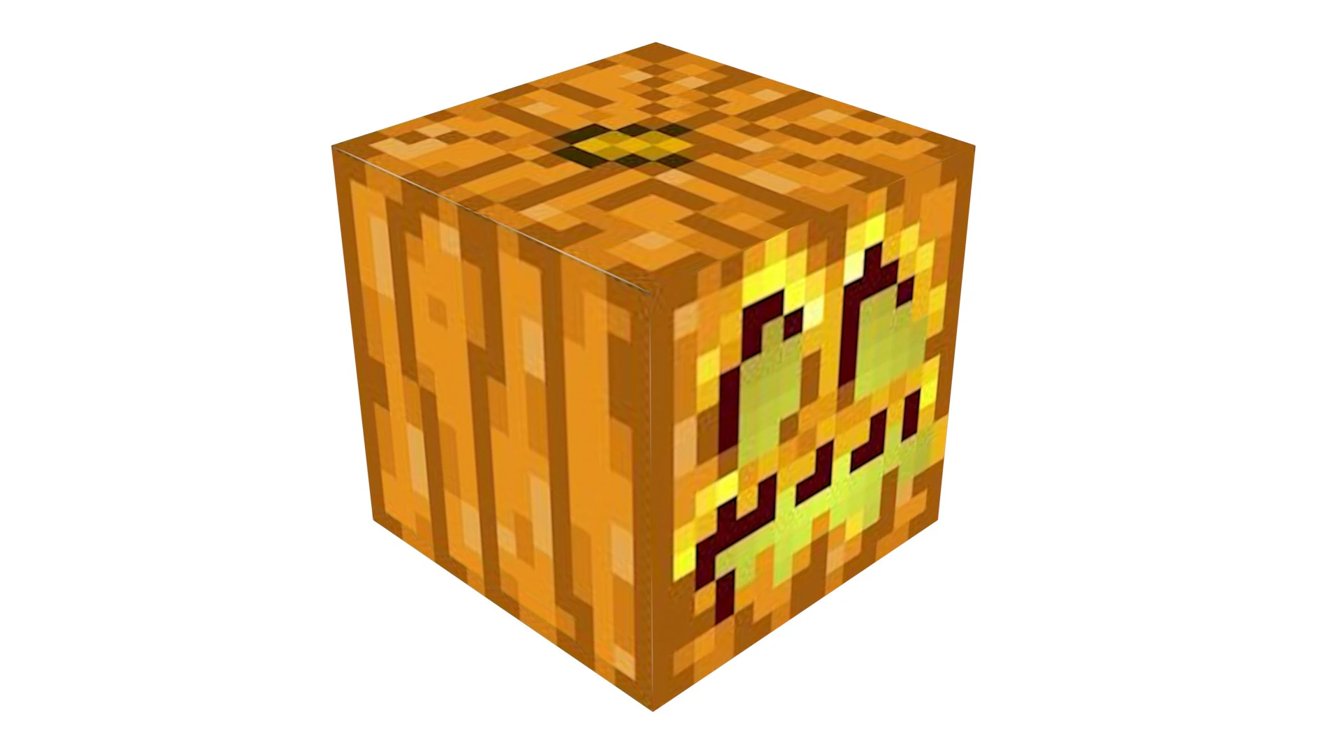 Minecraft Jack O Lantern 3D Model .c4d .max .obj .3ds .fbx .stl .blend 