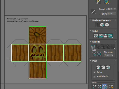 Minecraft Jack O Lantern 3D Model