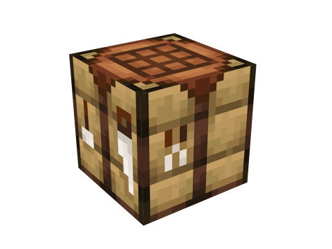 Minecraft Crafting Table 3D मॉडल