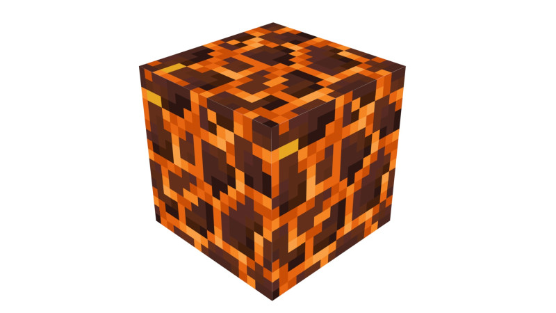 Minecraft Lava Rock 3D 모델 .c4d .max .obj .3ds .fbx .stl .blend