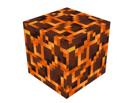 Minecraft Lava Rock 3D मॉडल