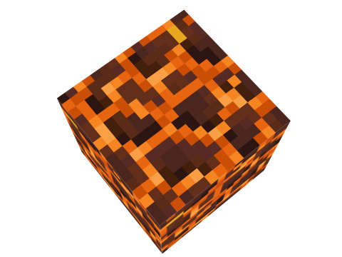 Minecraft Lava Rock 3D 모델