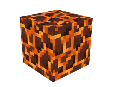 Minecraft Lava Rock 3D 모델