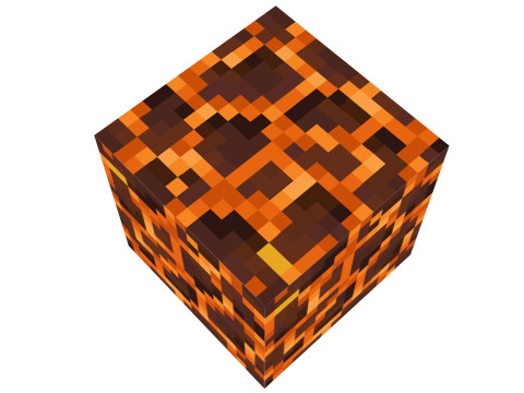 Minecraft Lava Rock 3D 모델