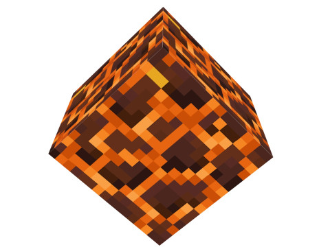 Minecraft Lava Rock 3D 모델