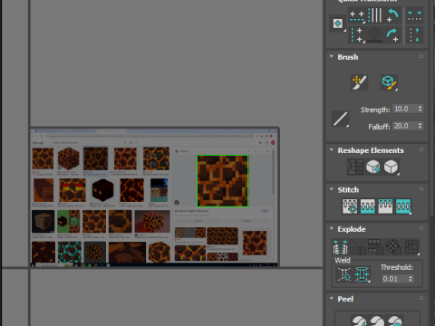 Minecraft Lava Rock 3D 모델