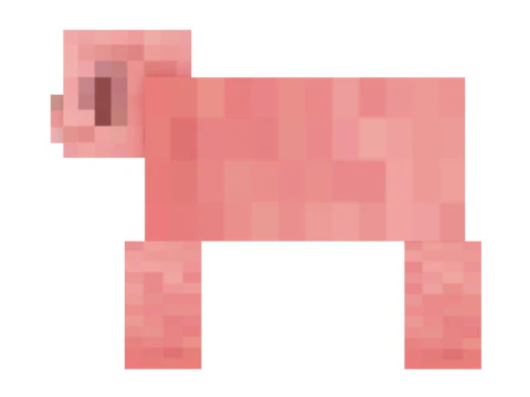 마인크래프트 돼지 3D 모델