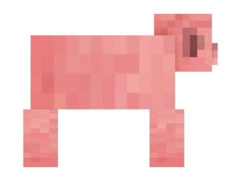 마인크래프트 돼지 3D 모델