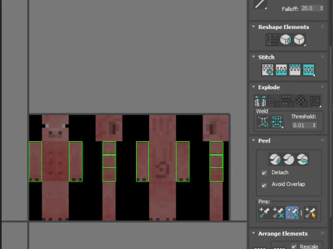 마인크래프트 돼지 3D 모델