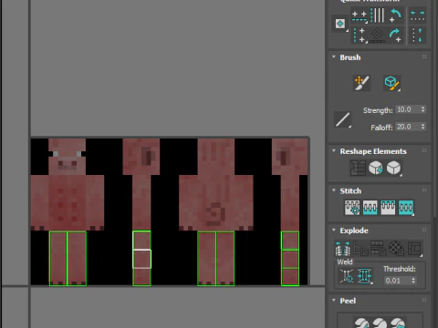 마인크래프트 돼지 3D 모델
