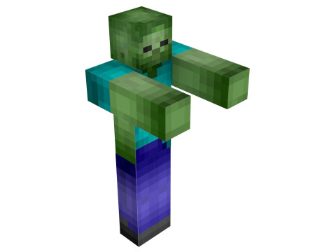 Minecraft Zombie 3D मॉडल