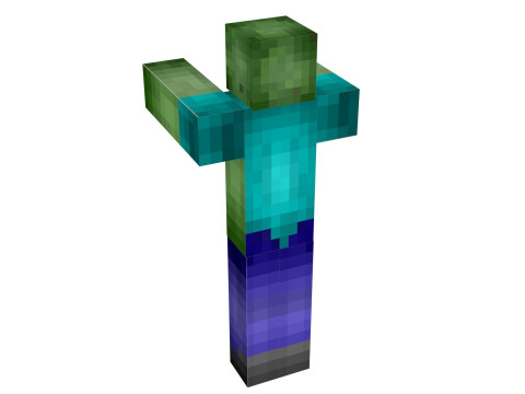 Minecraft Zombie 3D 모델