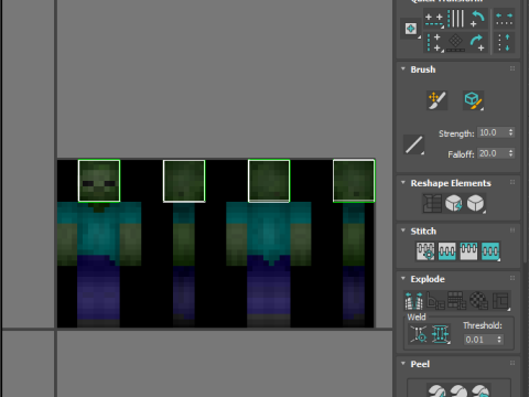 Minecraft Zombie 3D 모델