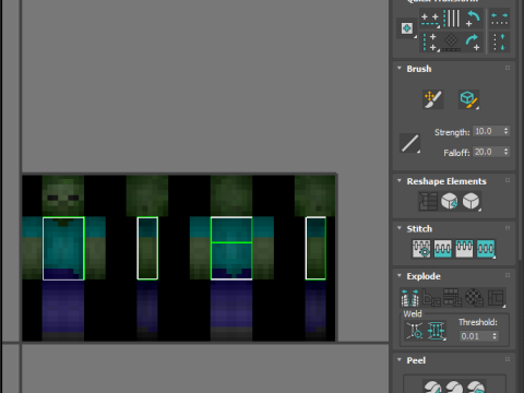 Minecraft Zombie 3D 모델