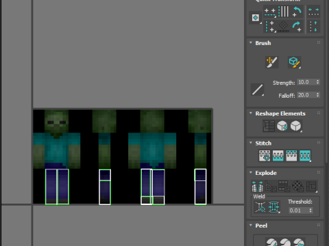 Minecraft Zombie 3D 모델