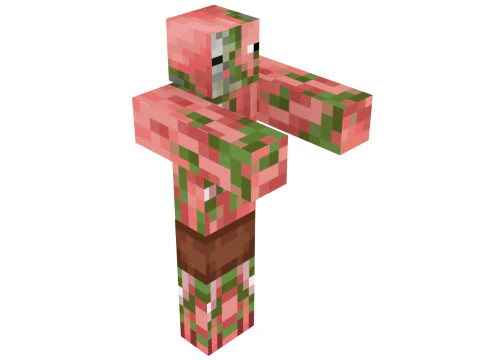 Майнкрафт зомбі свинолюдина 3D Модель