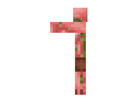 Minecraft Zombie Pigman 3D Model