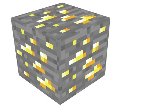 Minecraft Gold 3D Model