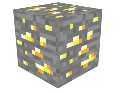 Minecraft Gold 3D Model