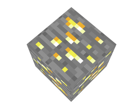 Minecraft Gold 3D Model