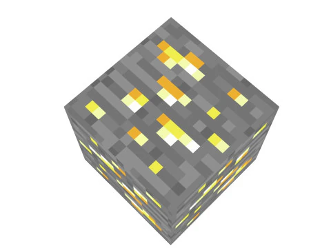 Minecraft Or Modèle 3D