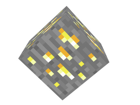 Minecraft Gold 3D Model