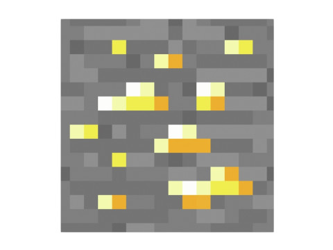 Minecraft Gold 3D Model