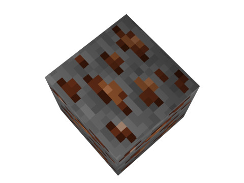 Minecraft Bronze 3D Modell