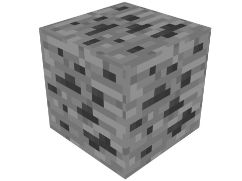 Minecraft Coal 3D 모델