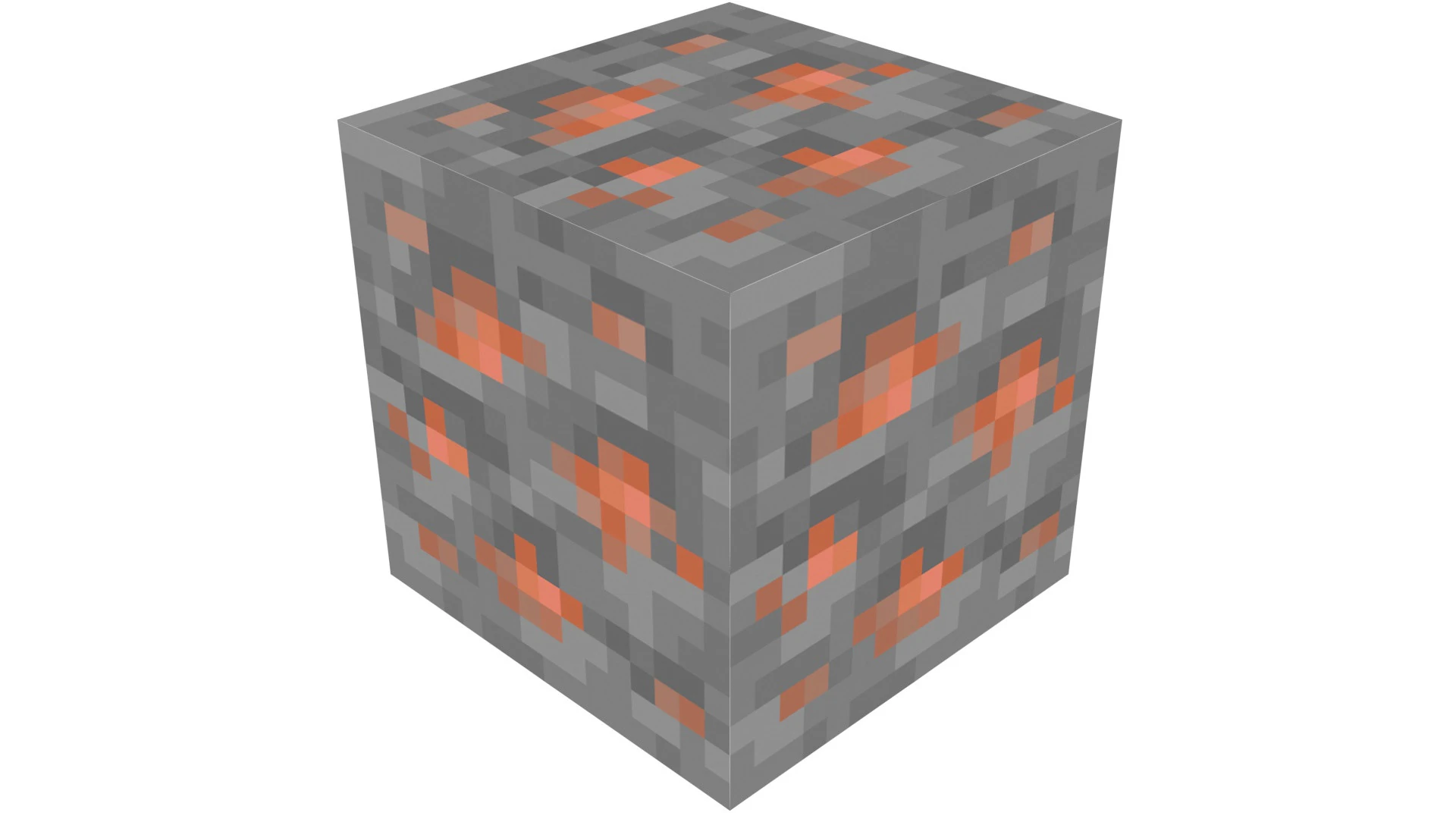 Minecraft Copper 3D Model .c4d .max .obj .3ds .fbx .stl .blend