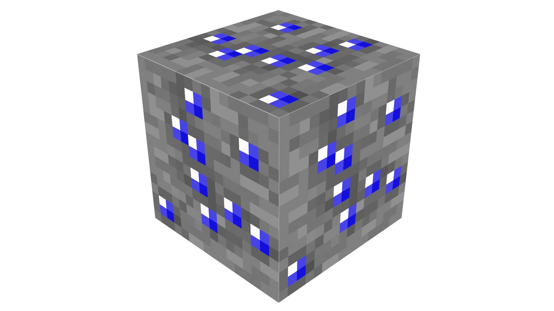 Minecraft Sapphire 3D Model .c4d .max .obj .3ds .fbx .stl .blend