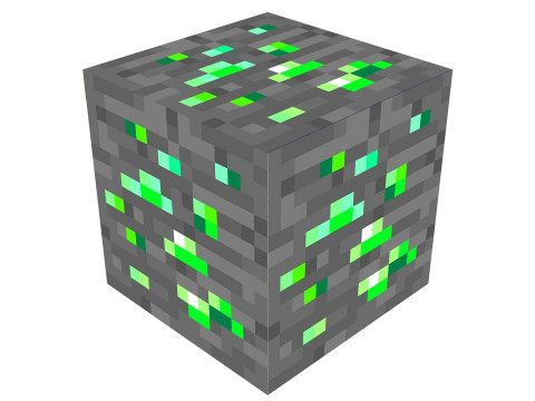 Minecraft Emerald 3D 模型