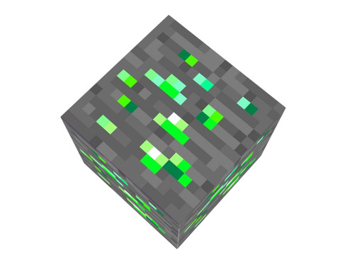 Minecraft Emerald 3D Model