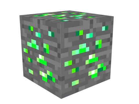 Minecraft Emerald 3D Model