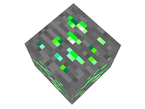 Minecraft Emerald 3D Model