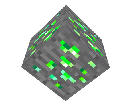 Minecraft Emerald 3D Model