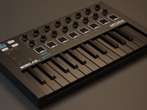 Arturia MiniLab MK2 MIDI Keyboard 3D Model