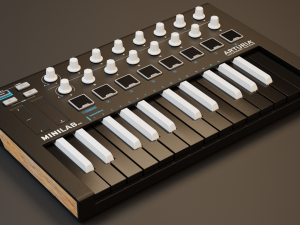 Arturia MiniLab MK2 MIDI Keyboard 3D Model