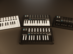 Arturia MiniLab MK2 MIDI Keyboard 3D Model