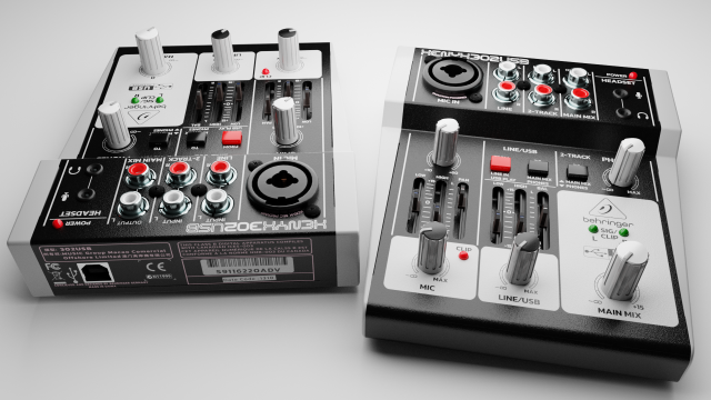 Xenyx302USB Audio Interface Modèle 3D .c4d .max .obj .3ds .fbx .stl .blend 