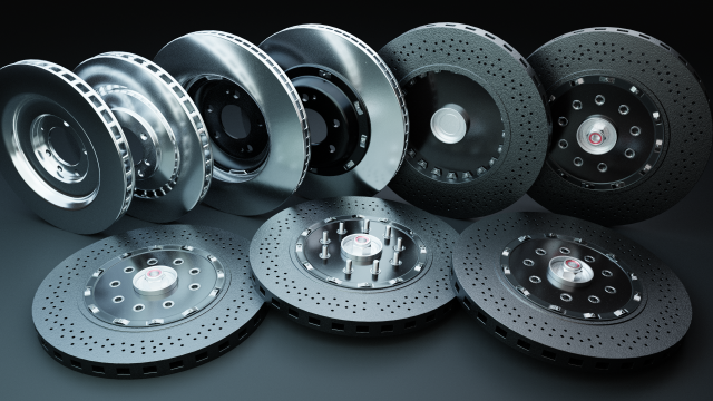 Disc Brake Set Modelo 3D .c4d .max .obj .3ds .fbx .stl .blend 