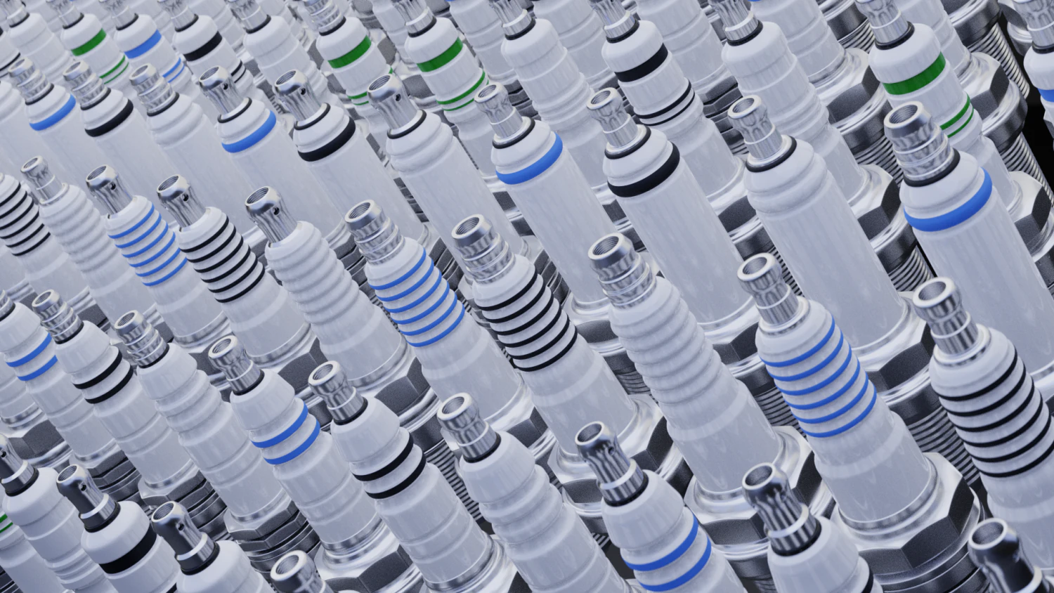 Spark Plug Set 3D Model .c4d .max .obj .3ds .fbx .stl .blend 
