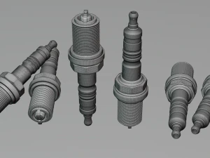 Spark Plug Set 3D Model