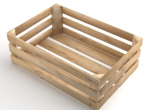 Wooden Fruit Crate 3D 模型
